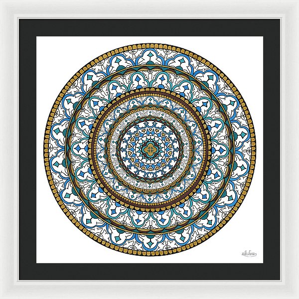 Sofia Calm - Blues Greens - Framed Print