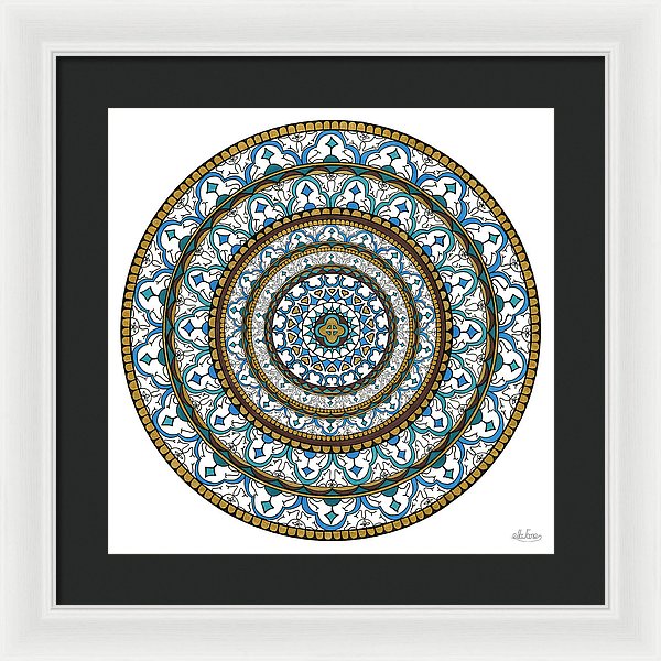 Sofia Calm - Blues Greens - Framed Print