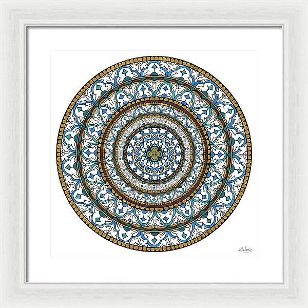 Sofia Calm - Blues Greens - Framed Print