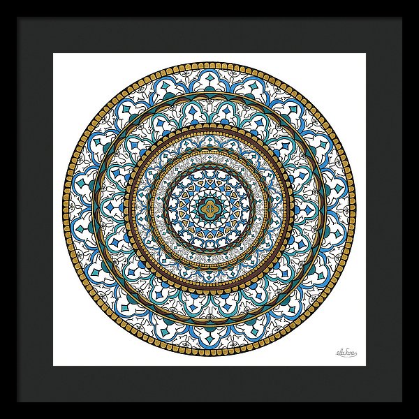 Sofia Calm - Blues Greens - Framed Print