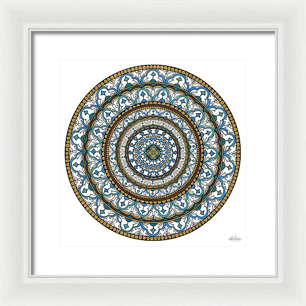 Sofia Calm - Blues Greens - Framed Print