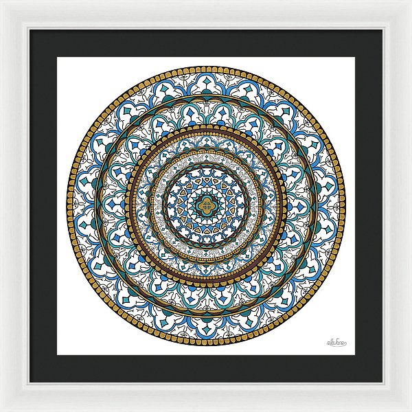 Sofia Calm - Blues Greens - Framed Print