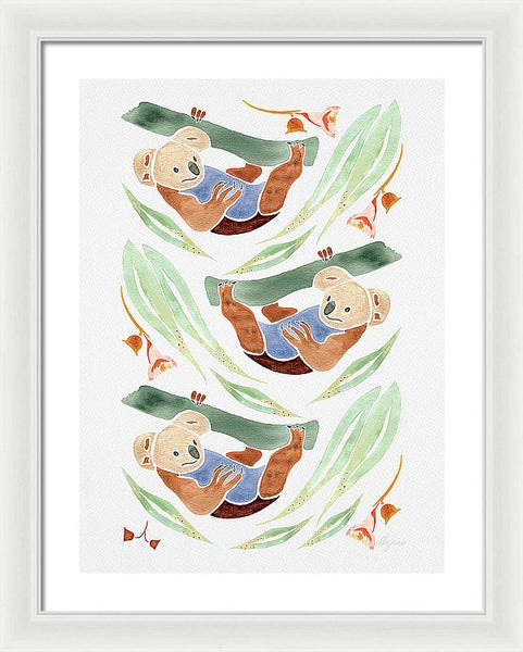 Swinging Koalas - Framed Print