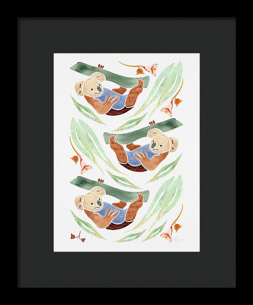 Swinging Koalas - Framed Print