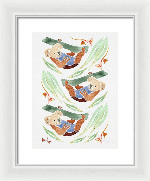 Swinging Koalas - Framed Print