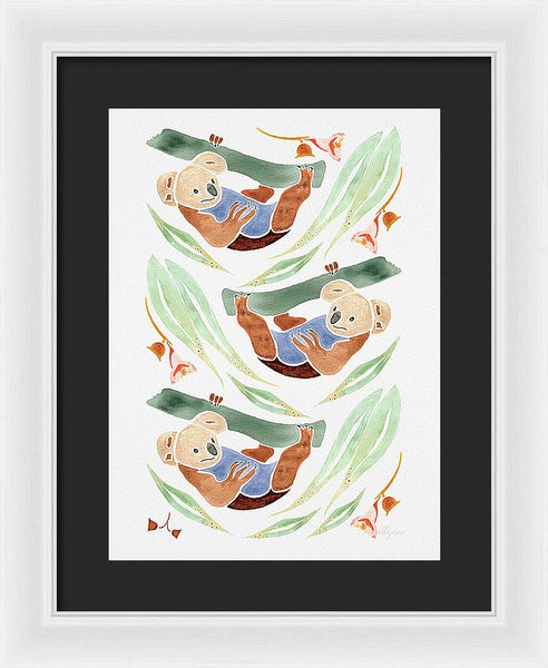 Swinging Koalas - Framed Print