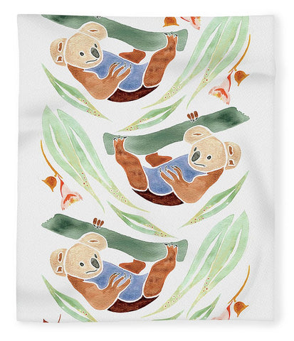 Swinging Koalas - Fleece Blanket