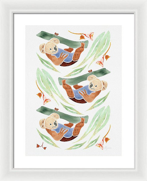 Swinging Koalas - Framed Print