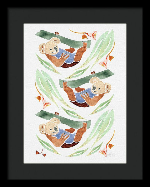 Swinging Koalas - Framed Print