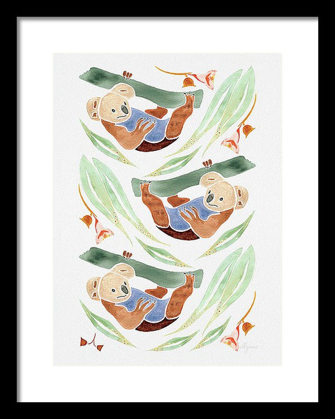 Swinging Koalas - Framed Print