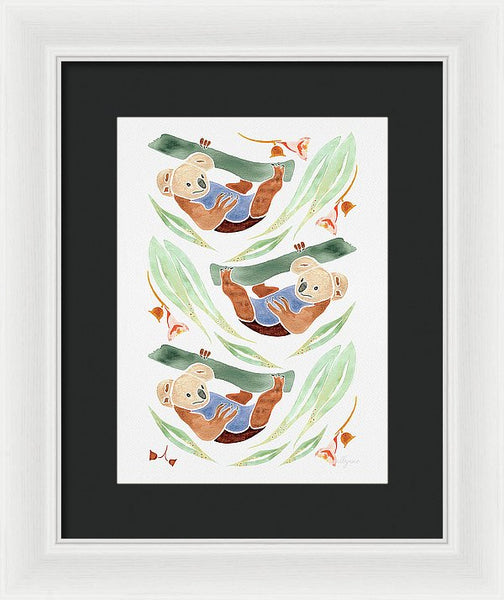 Swinging Koalas - Framed Print