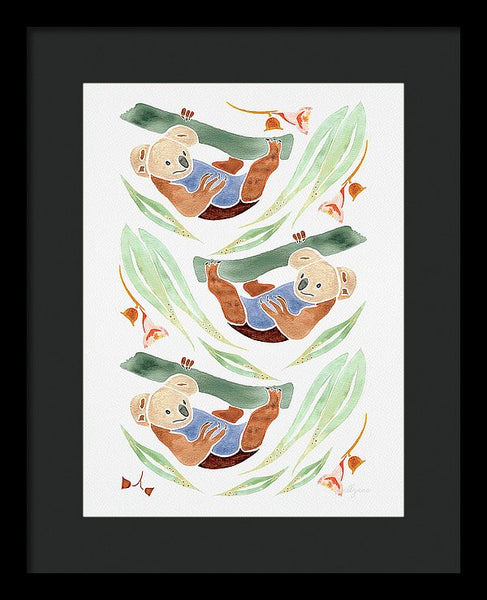 Swinging Koalas - Framed Print