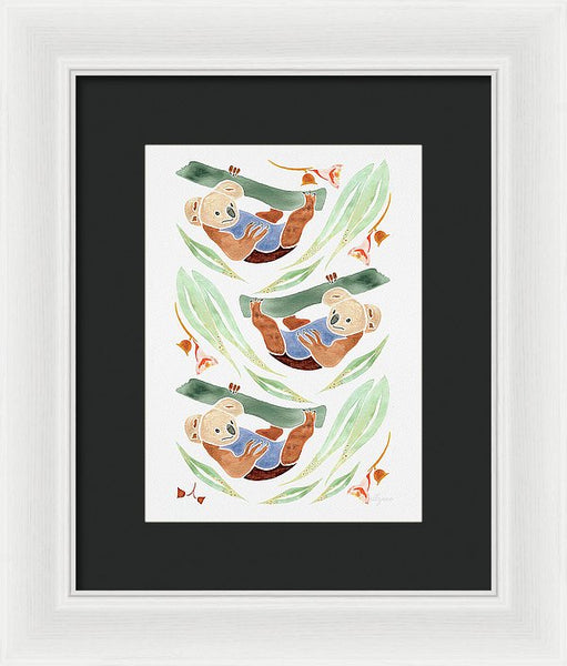 Swinging Koalas - Framed Print