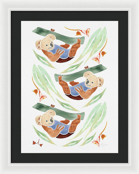 Swinging Koalas - Framed Print