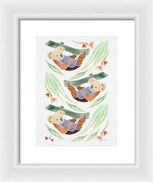 Swinging Koalas - Framed Print