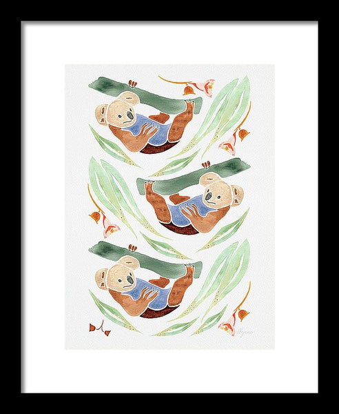 Swinging Koalas - Framed Print