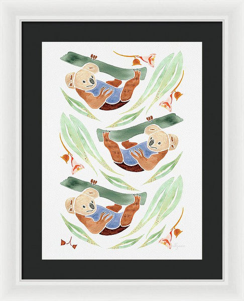 Swinging Koalas - Framed Print