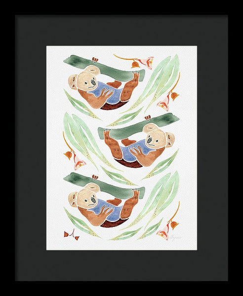 Swinging Koalas - Framed Print