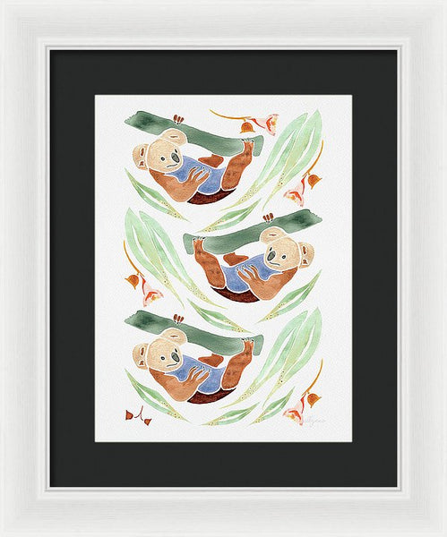 Swinging Koalas - Framed Print