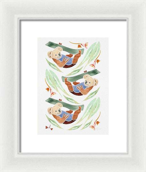 Swinging Koalas - Framed Print